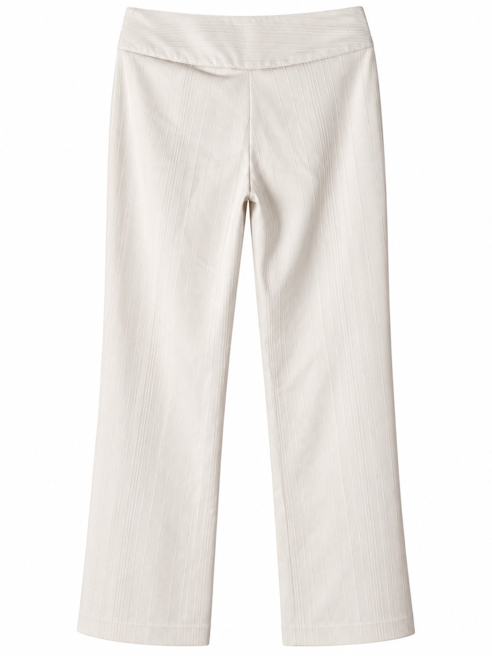 Tracy Evans Cream Straight-Leg Pants